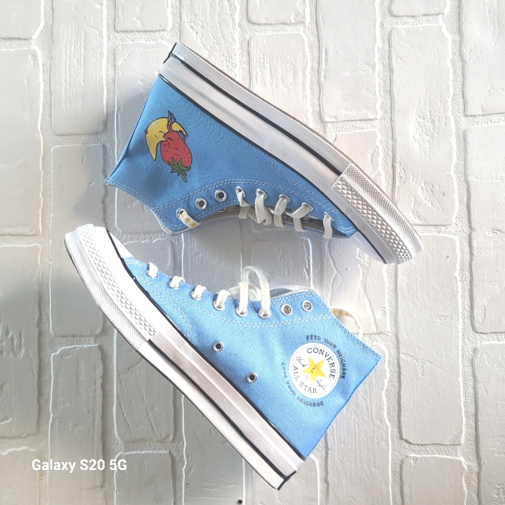 Converse Sky High Farm Sneaker Blue White Unisex Shoes Size Mens 7.5 Womens 9.5